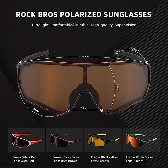 Gafas ROCKBROS de sol polarizadas de ciclismo 10163