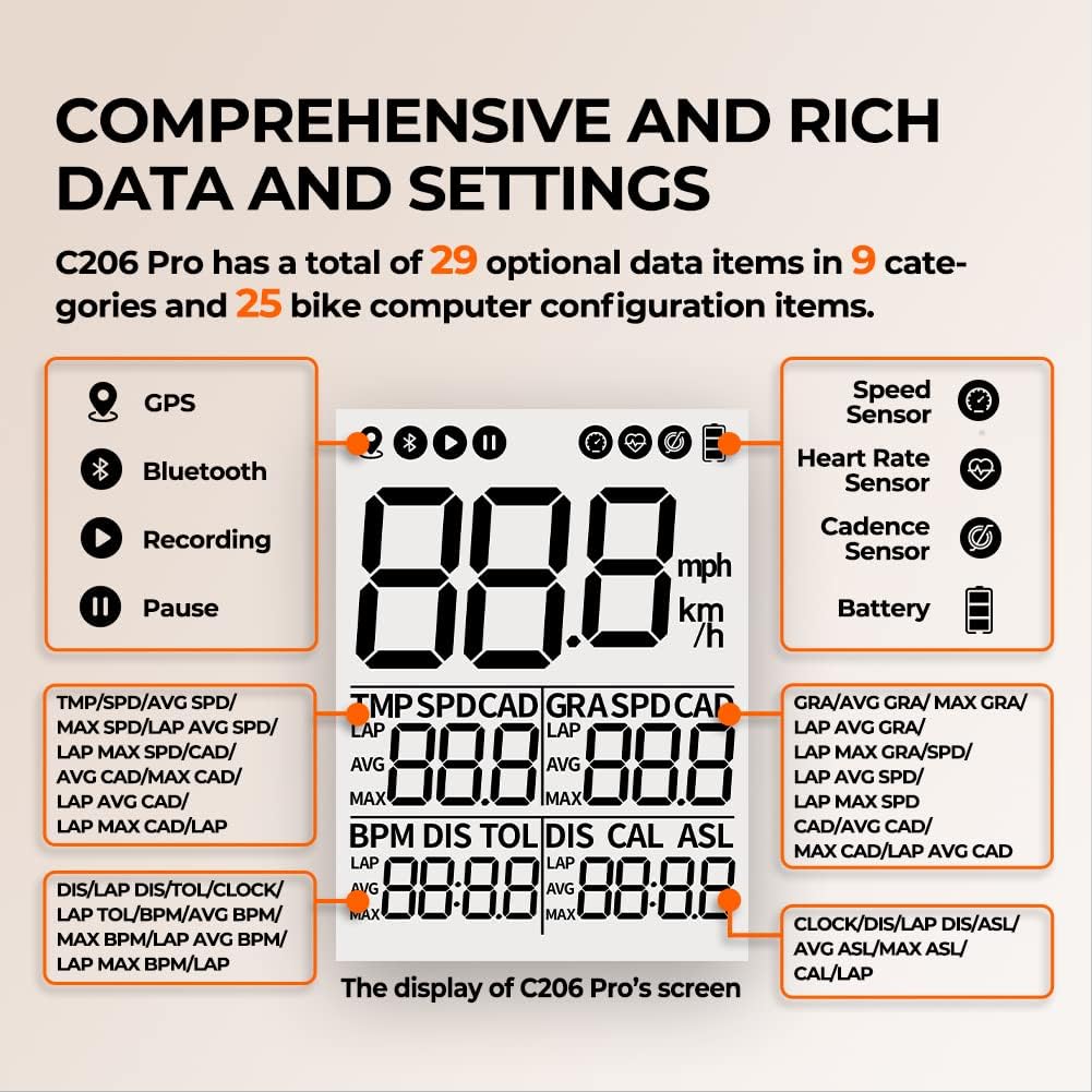 Descubre el Ciclocomputador Inteligente con GPS Serie C206 PRO