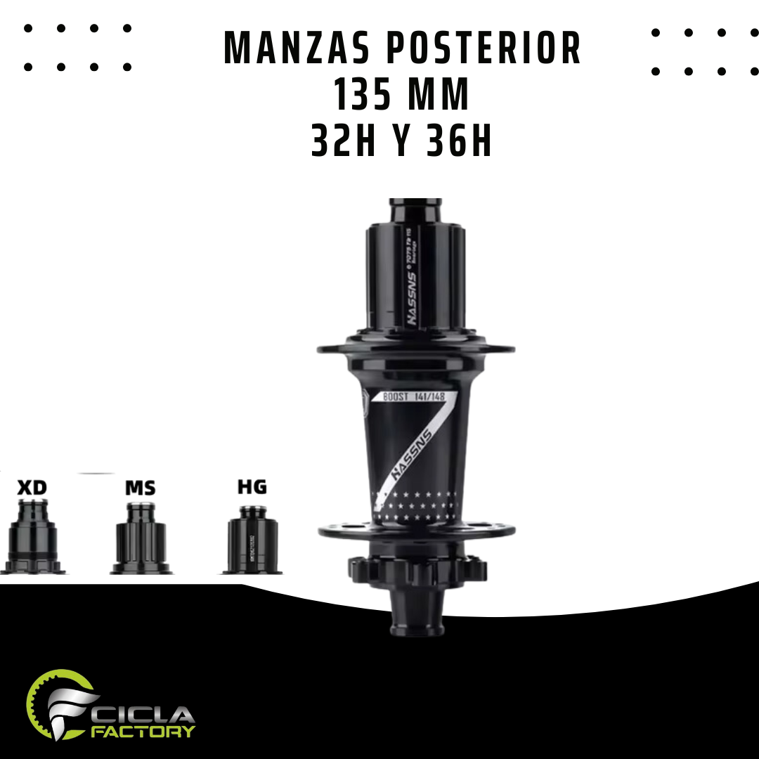 Título: Manzana Posterior para Bicicleta - Seis Trinquetes y Rodamientos Sellados (135mm, 142mm, 148mm)
