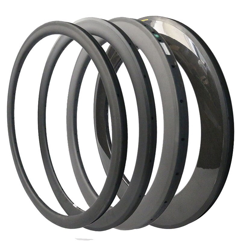 HOJAS DE RIMS DE CARBON CERTIFICADOS UCI tubeless PARA PINZA O HERRADURA