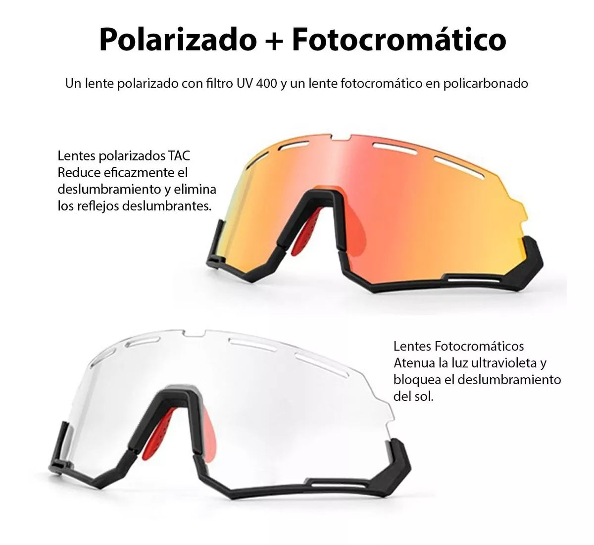 gafas Rockbros Polarizados y repuesto Fotocromaticos SP246