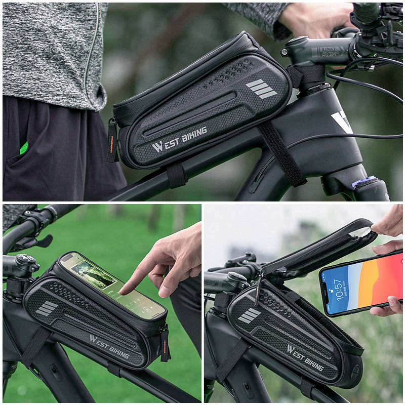 Bolso Frontal para Bicicleta con Soporte para CelulaR XXL