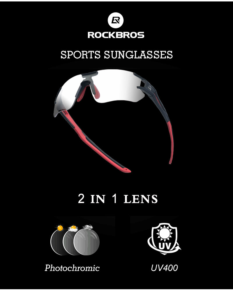 Gafas de ciclismo 10125 fotocromáticos Rockbros