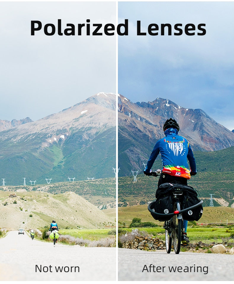 Gafas de ciclismo SP214BK polarizados Rockbros