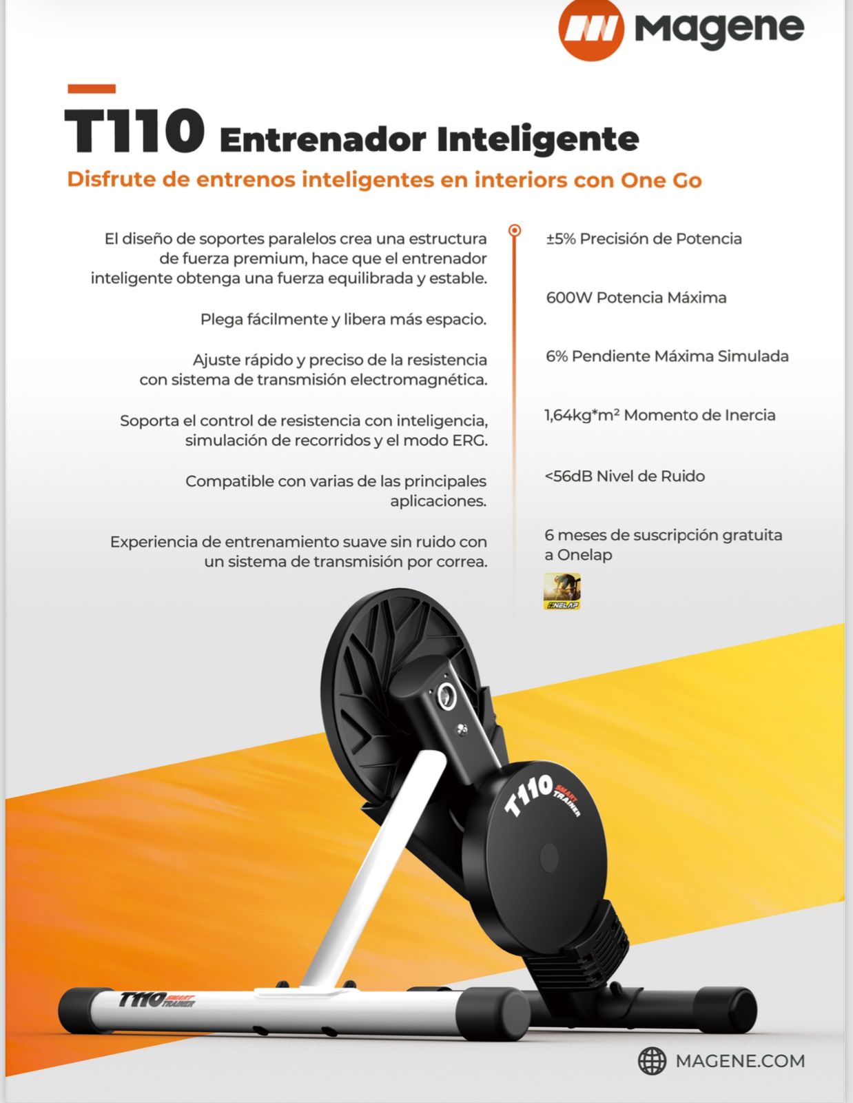 アクセサリー magene T110 Amazon.com: Magene T110 - Entrenador de bicicleta inteligente para