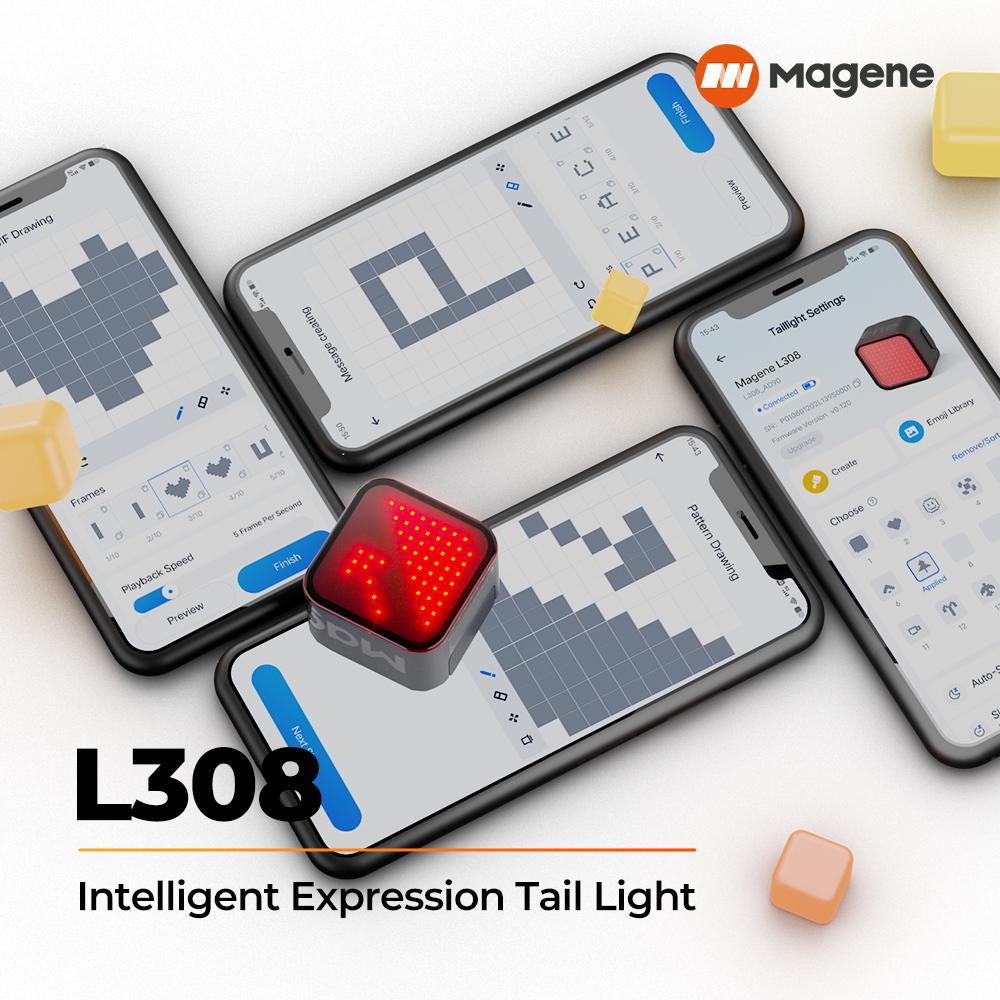 Luz Trasera Inteligente Magene L308 – Personalización y Seguridad Total