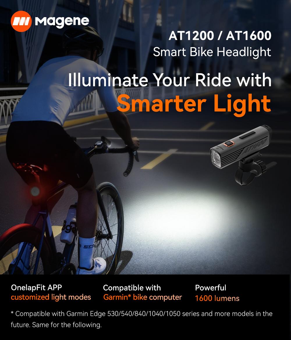 Luz Delantera Inteligente Magene AT1200 / AT1600 – Potencia, Seguridad y Conectividad