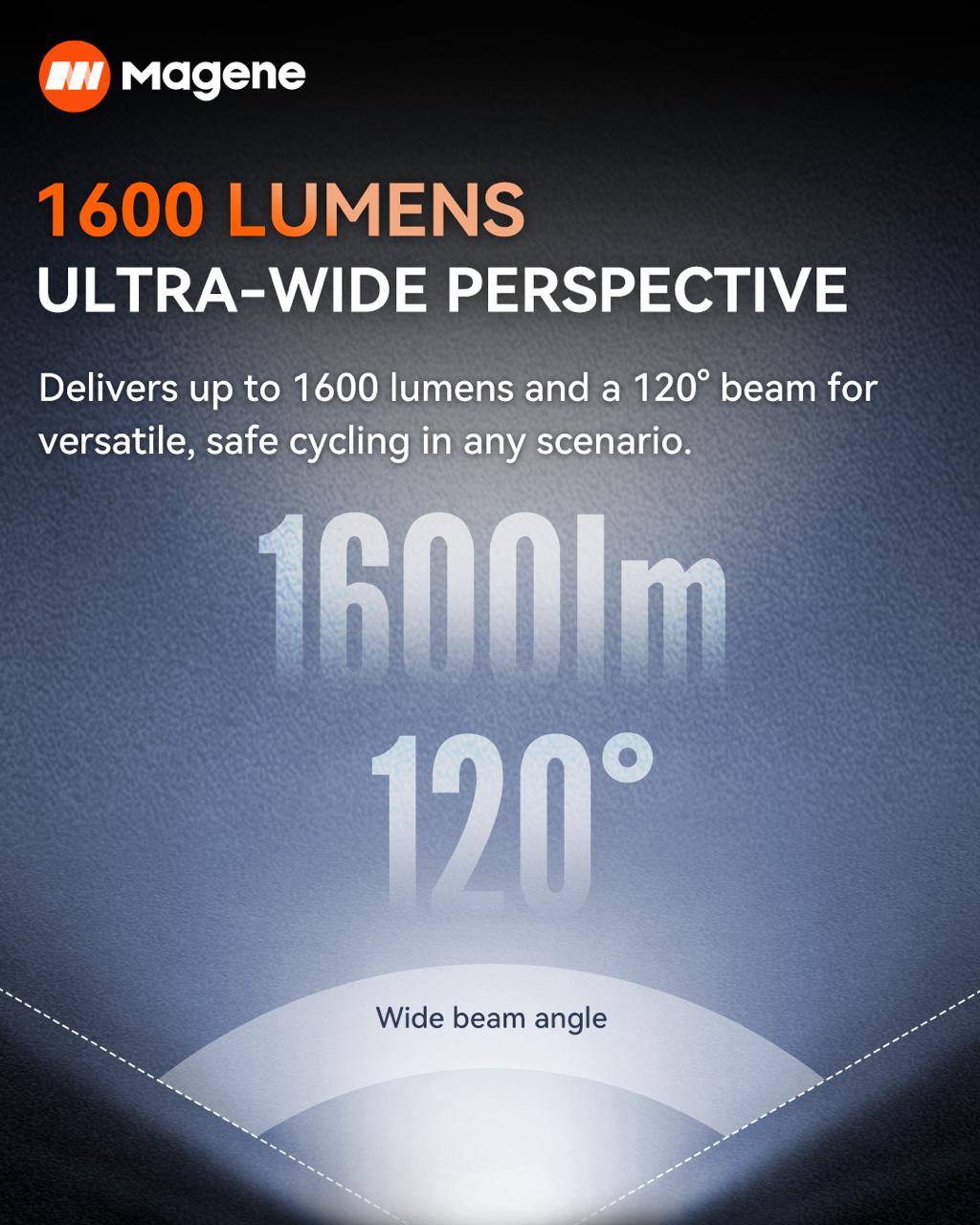 Luz Delantera Inteligente Magene AT1200 / AT1600 – Potencia, Seguridad y Conectividad