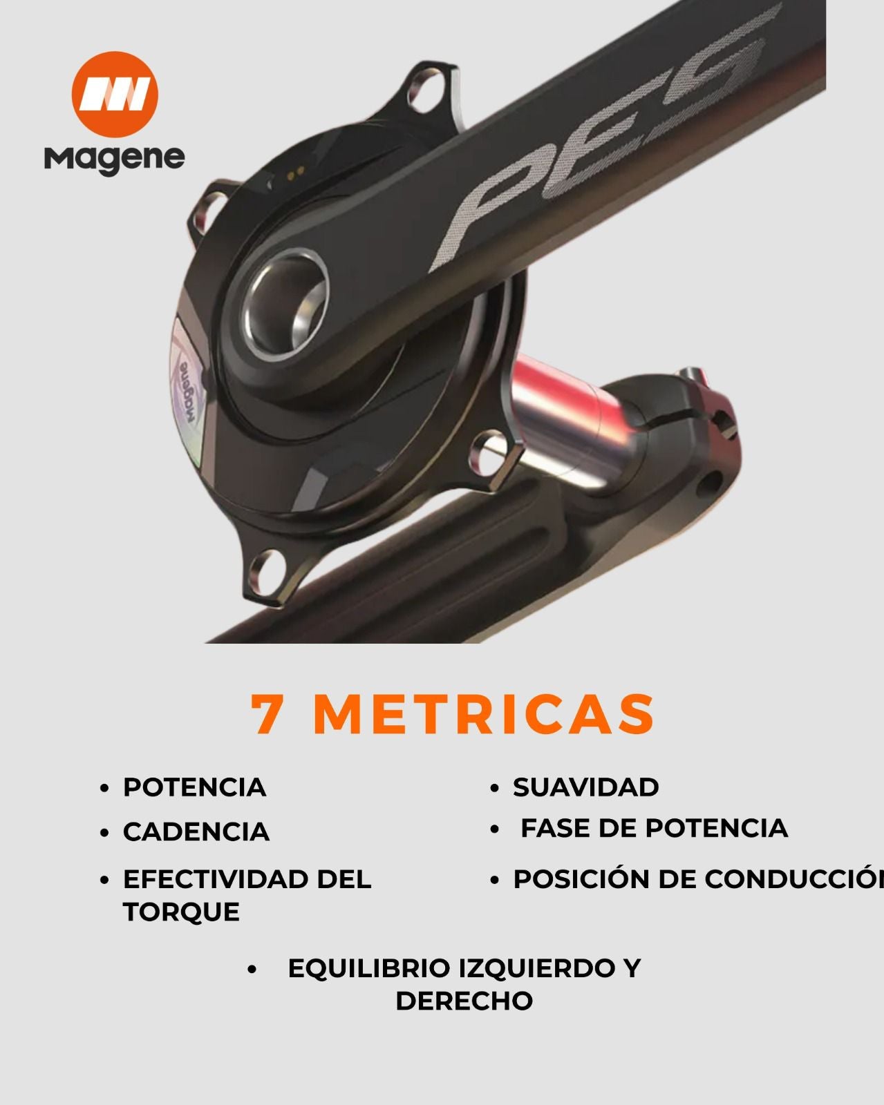Potenciómetro Magene PES P515 2025 - Precisión de Potencia ±1%, Biela de Aluminio 7075, 240 Horas de Batería