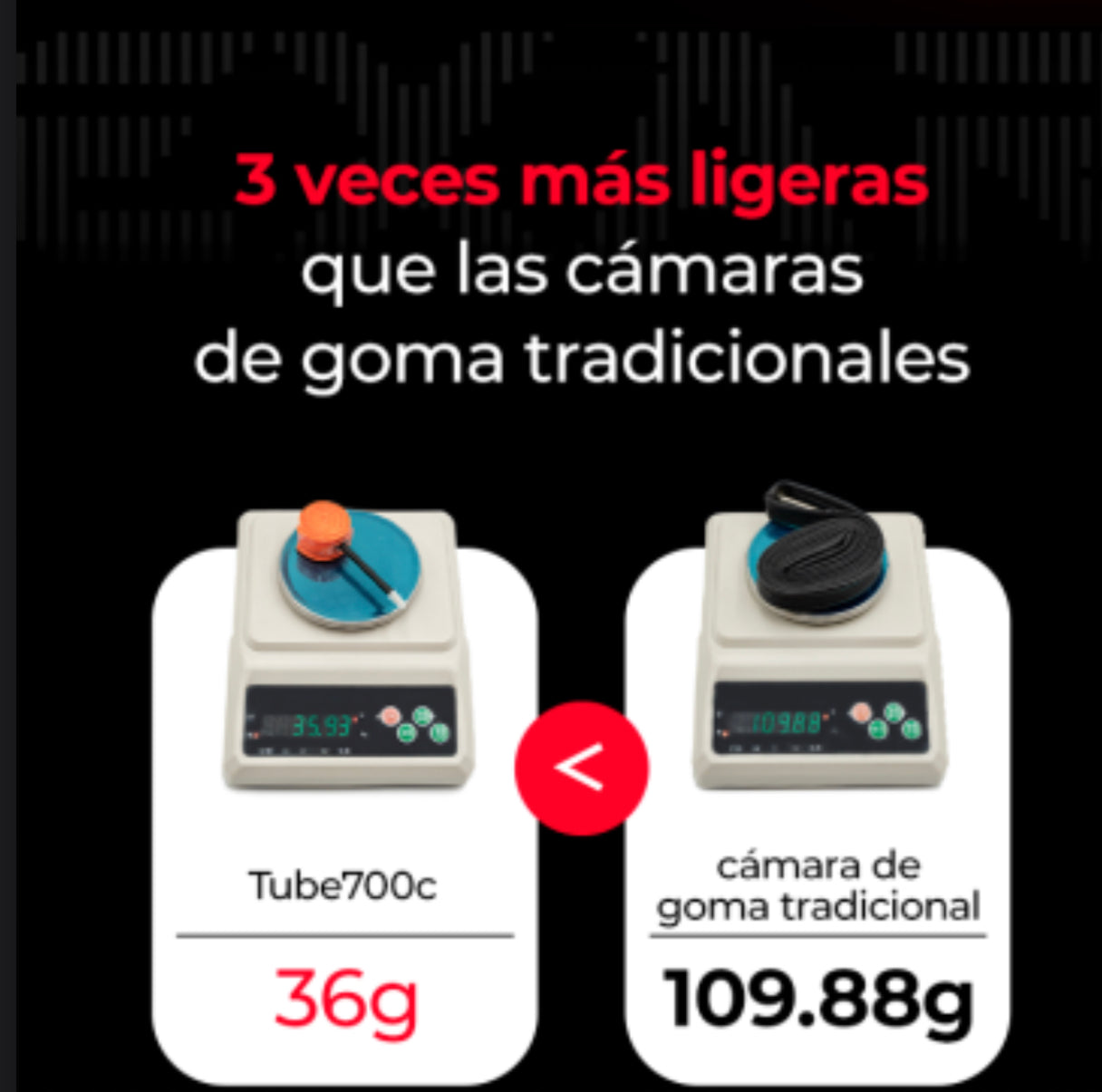 Tubos ultra ligeros TPU EXAR 36gr