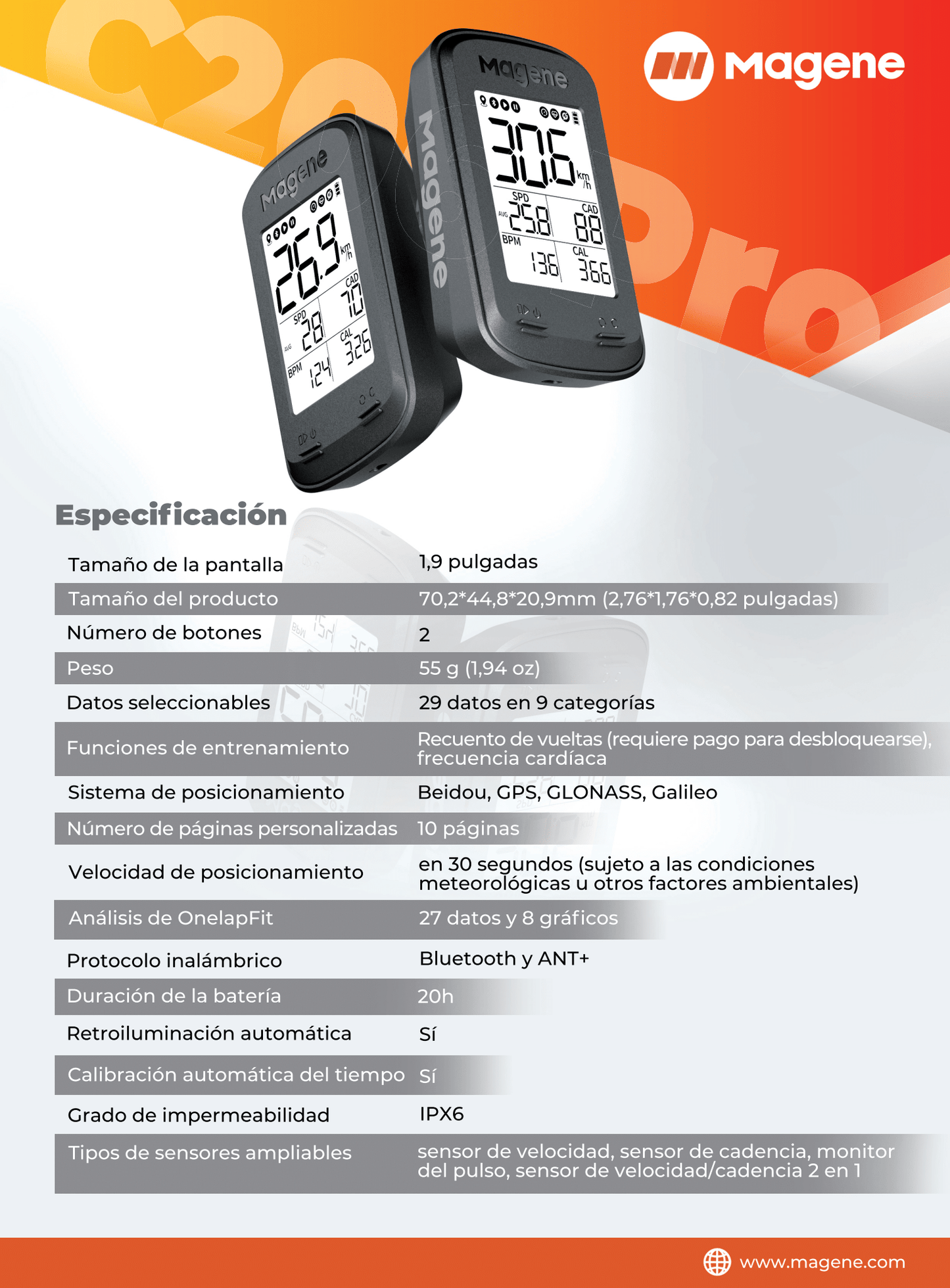 Descubre el Ciclocomputador Inteligente con GPS Serie C206 PRO