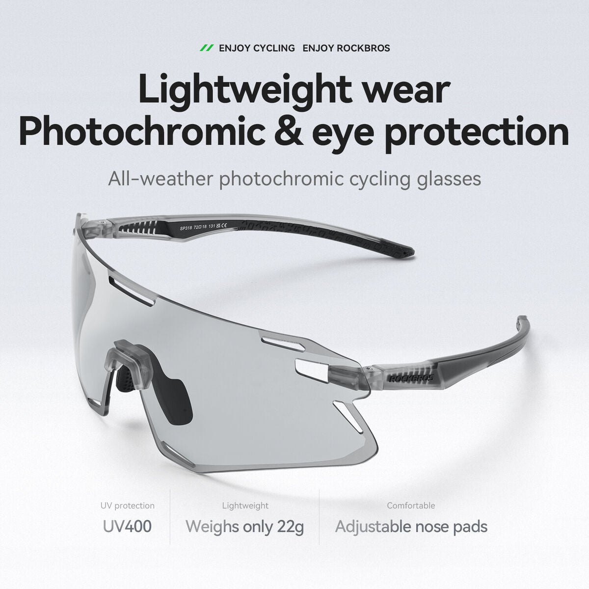 Gafas Rockbros para Ciclismo - Protección UV, Diseño Aerodinámico y Alta Resistencia