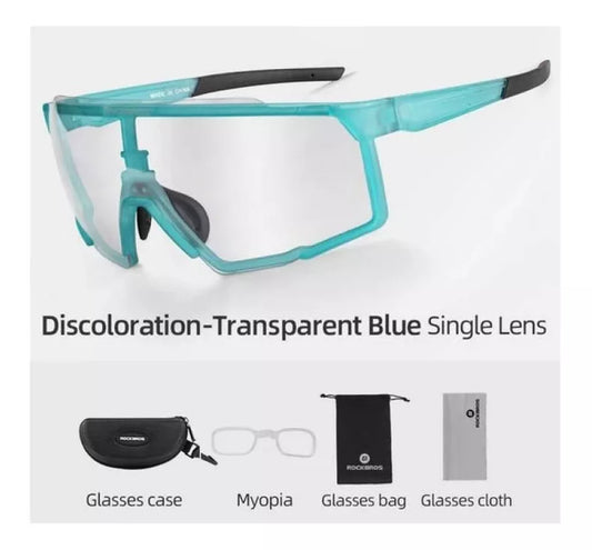 Gafas Rockbros Fotocromaticos Azul Claro Sp22bl