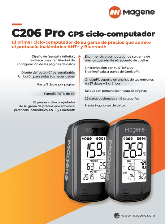 Descubre el Ciclocomputador Inteligente con GPS Serie C206 PRO