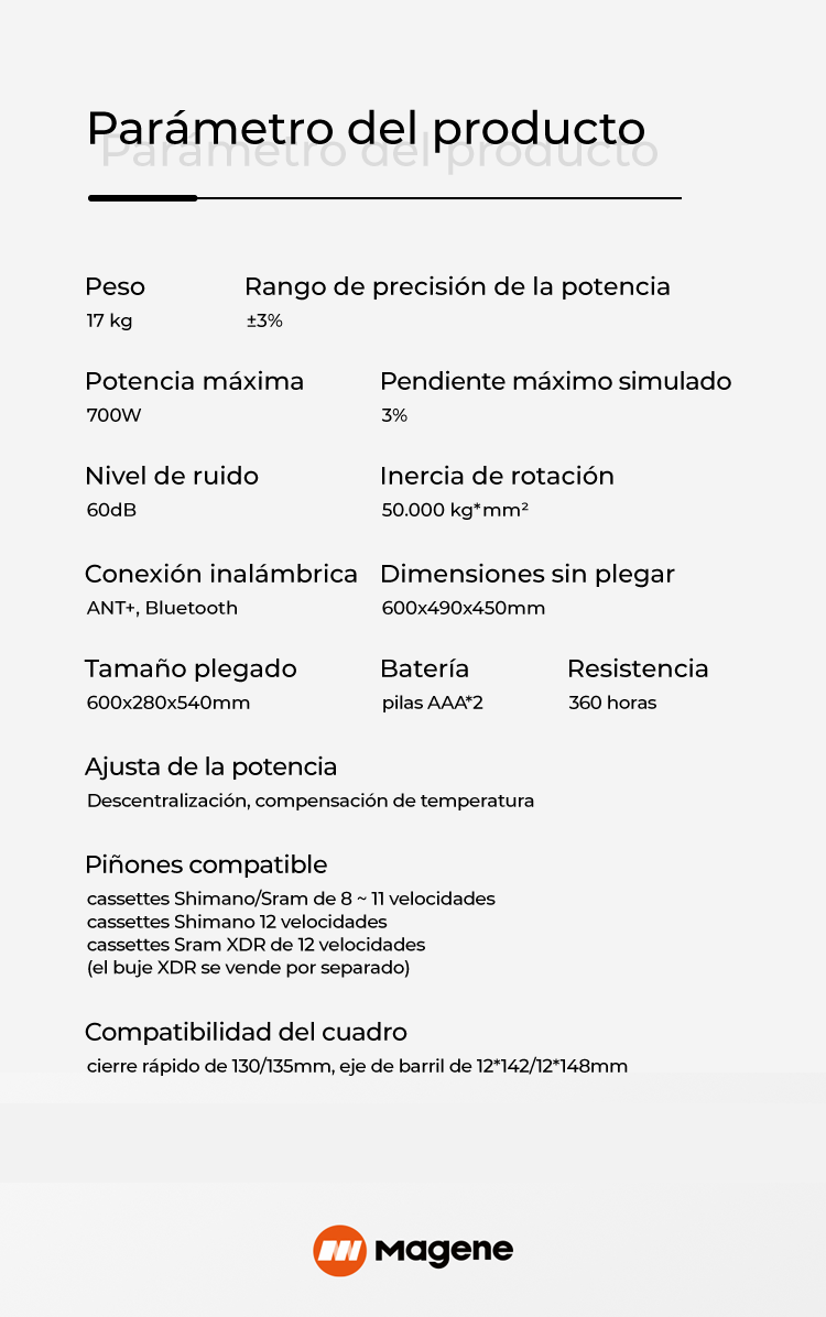 Simulador Inteligente Entrenador de bicicleta Magene  T100