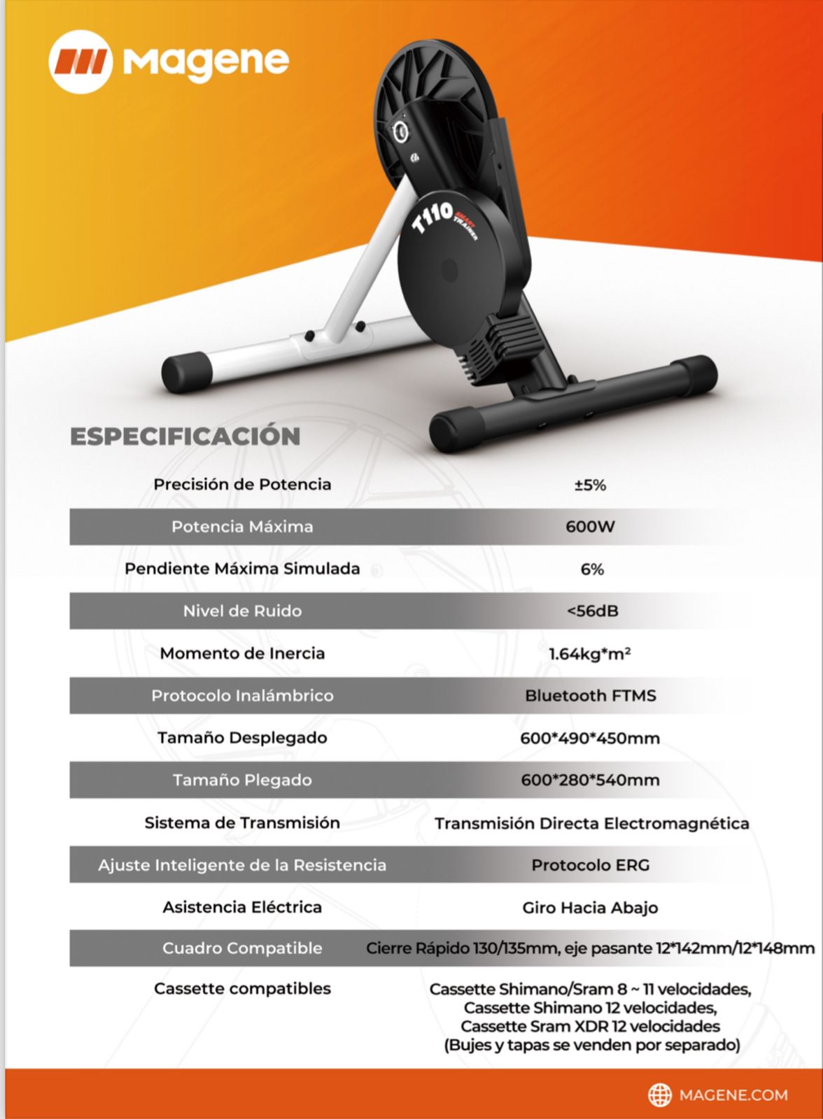 Magene T110 Smart Trainer – ciclafactory - Main Image