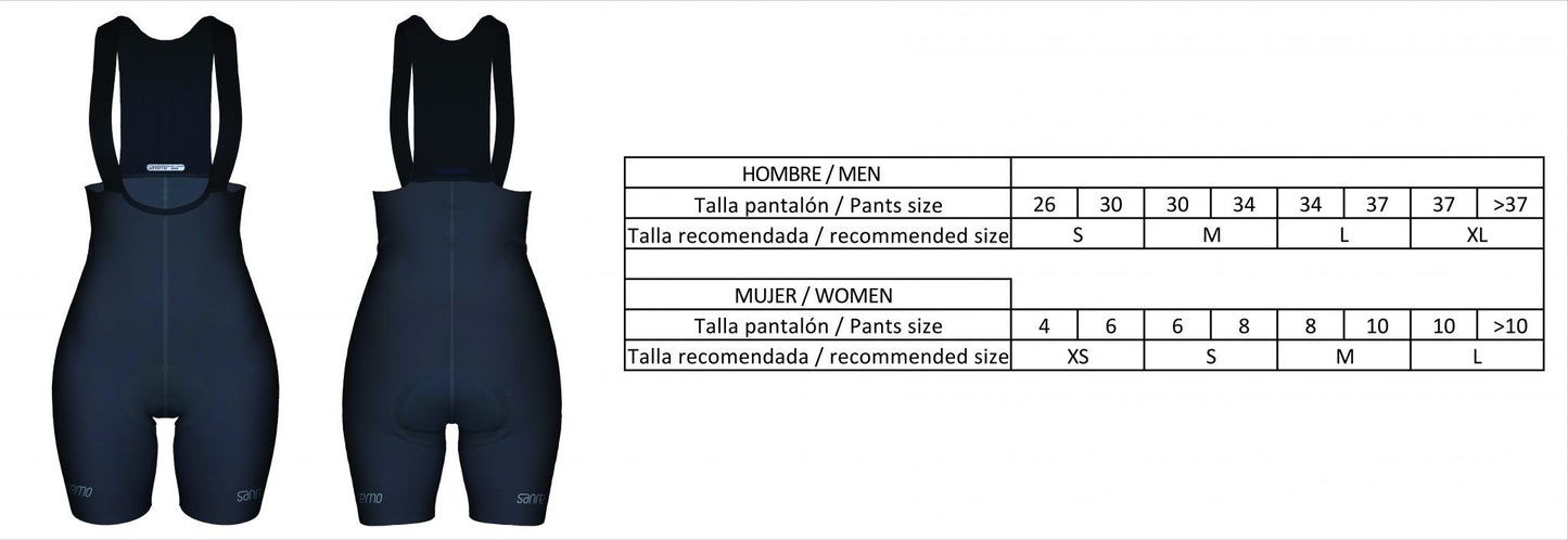 Pantaloneta  Sanremo Strade Negro – Mujer Pad Italiano